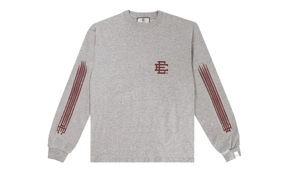 EE LONG SLEEVE T-SHIRT "SS25 - Heather Grey/Maroon" EE646