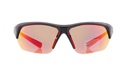 Skylon Ace Rectangular Sunglasses "Black Red Mirror" FQ4684 010