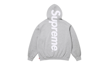 Satin Appliqué Hooded Sweatshirt "SS26 - Grey" SU27498