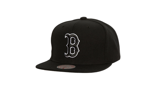 MLB Evergreen Black White Snapback Cap "Boston Red Sox - Black" HS8544 BRSBLCK