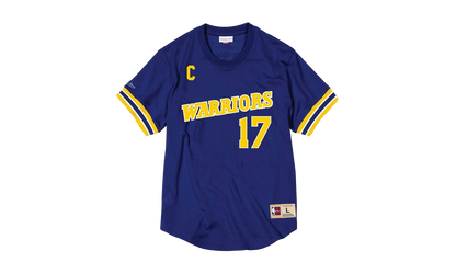 NBA Chris Mullin Name & Number Mesh Crewneck "Golden State Warriors - Royal" BA84X4 GSW B CCV