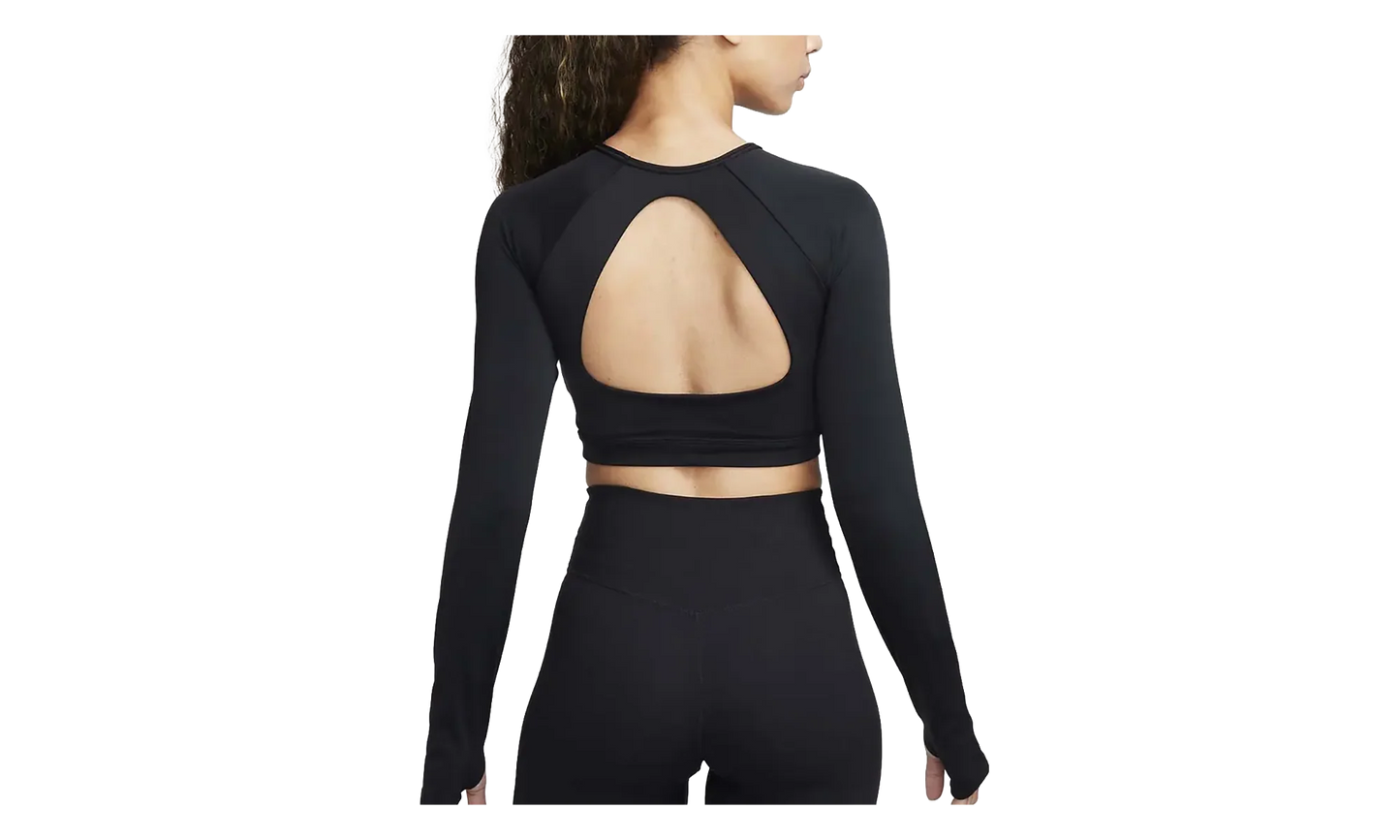 Crop Top Medium Support Padded Sports Bra WMNS "Black / White" FB4102 010