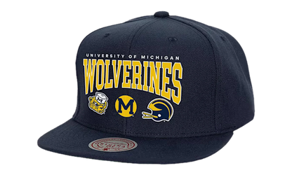 NCAA Champ Stack Snapback Cap "Michigan Wolverines - Navy" 6HSS1321 UMIYYPPPNAVY