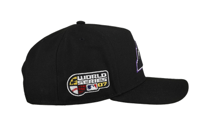 9FIFTY Colorado Rockies 2007 Team Color A Frame Snapback Hat "Black (Grey Brim)" NE472