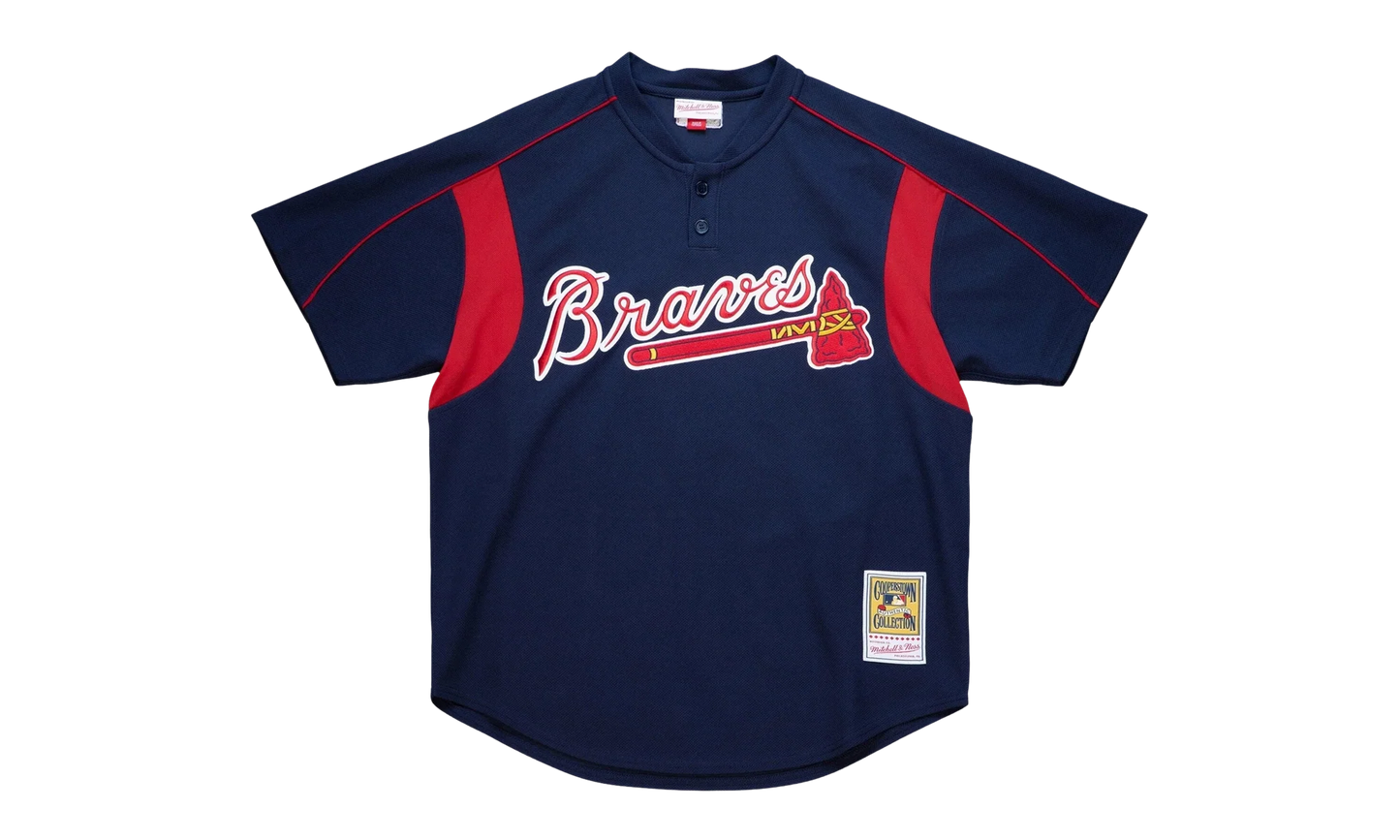 MLB John Smoltz Authentic Batting Practice Jersey "2003 Atlanta Braves – Navy" ABPJAC20009 ABRNAVY03JSM