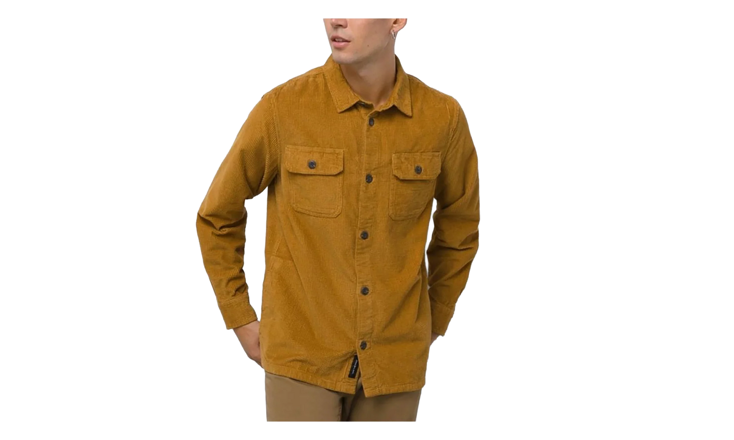 Waffle Corduroy Woven Shirt "Bone Brown" VN0006395RJ1