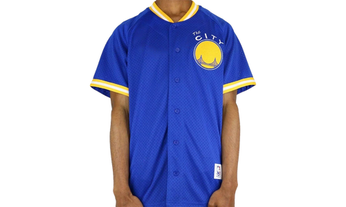 NBA Seasoned Pro Mesh Button Up Jersey "Golden State Warriors - Blue" 418TA3104AGSWIH