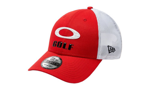 9FORTY OAKLEY x New Era Heather New Era Stripe Golf Snapback Hat "Red Line" 912145LDS 465