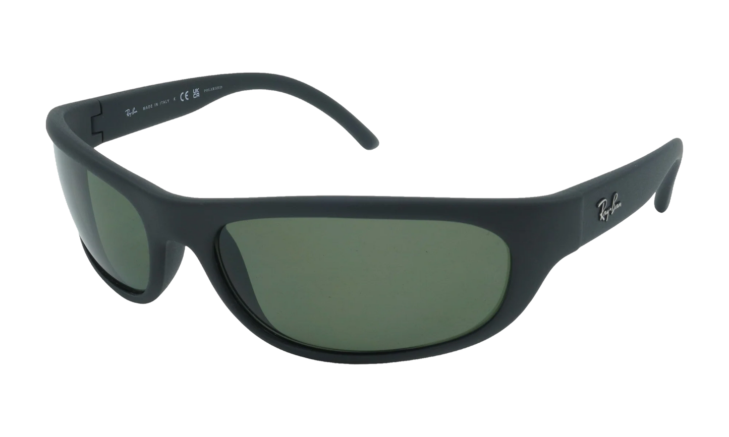 Predator Rectangular Polarized Sunglasses "Matte Black" RB4033-601-S48_60