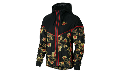 Sportswear NSW Floral Windrunner Printed Jacket WMNS "Black / Red / Yellow" 922188 010