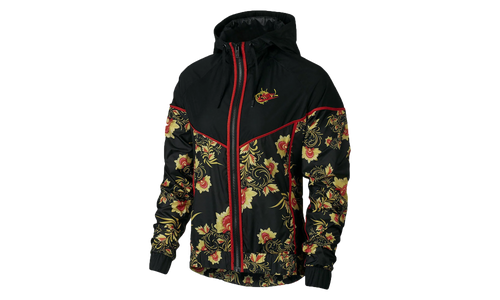 Sportswear NSW Floral Windrunner Printed Jacket WMNS "Black / Red / Yellow" 922188 010