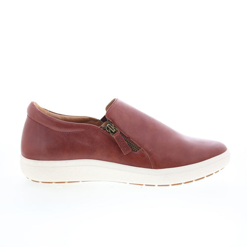 Aetrex Jenna Slip On CA504 Womens Brown Leather Lifestyle Sneakers Shoes