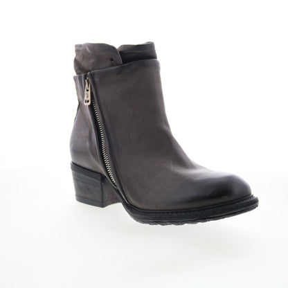Cadmus Womens Brown Leather Zipper Ankle & Booties Boots