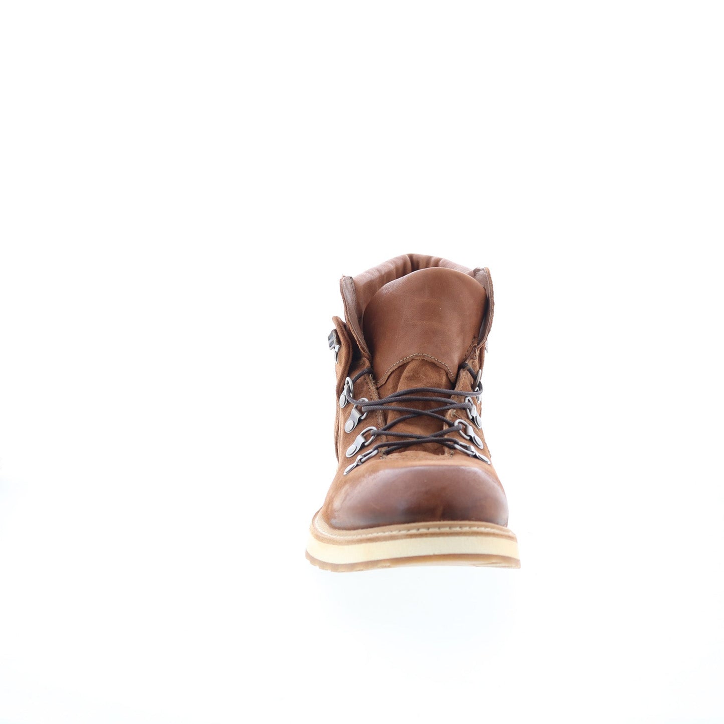 Cannon Mens Brown Leather Lace Up Casual Dress Boots