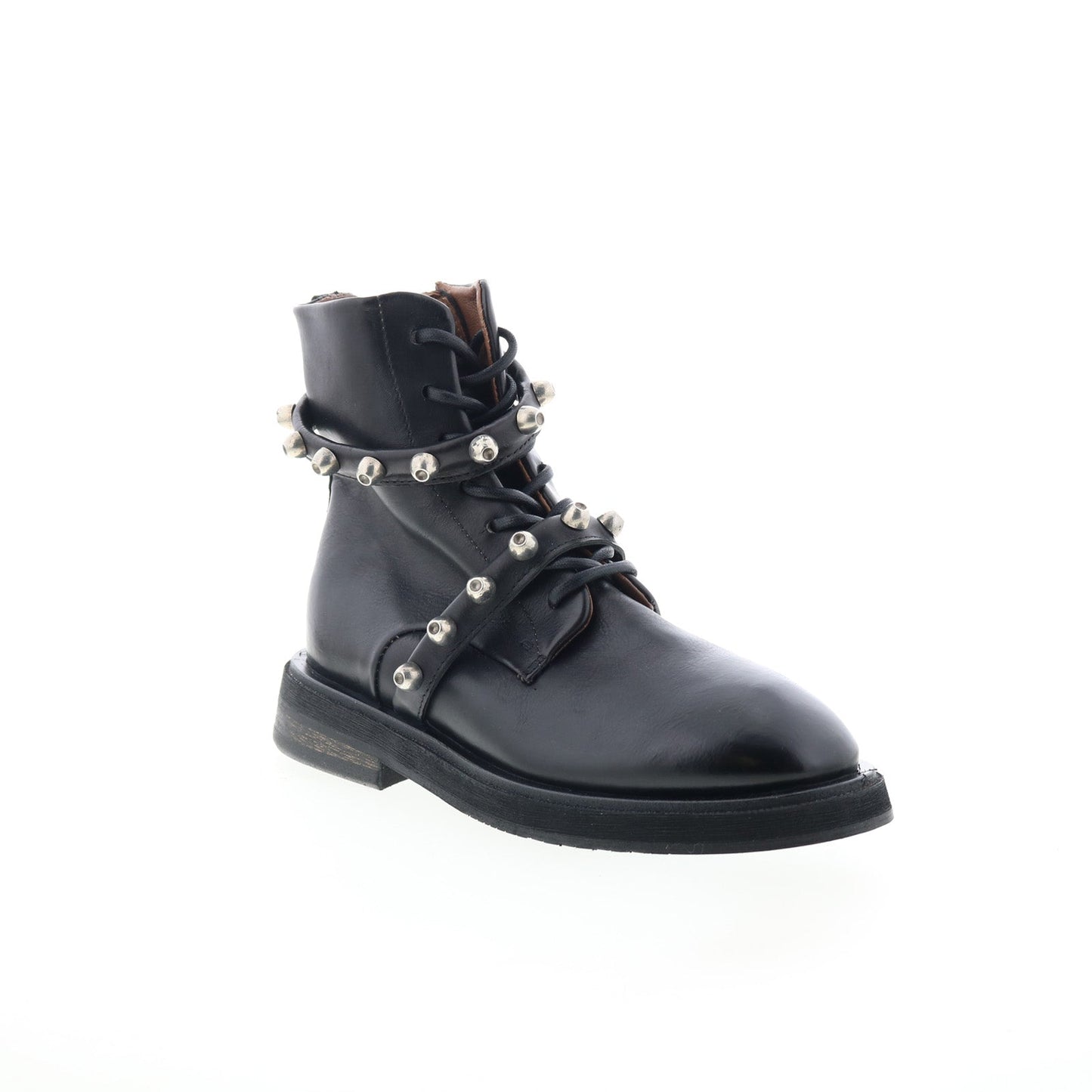 Carl Womens Black Leather Zipper Casual Dress Boots