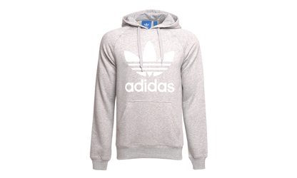 Originals Trefoil Pull Over Hoodie "Medium Grey Heather / White" AY6472