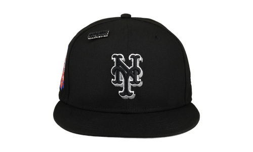 59FIFTY New York Mets Side Splash Collection Shea Stadium Patch Fitted Hat "Black" 123451291926