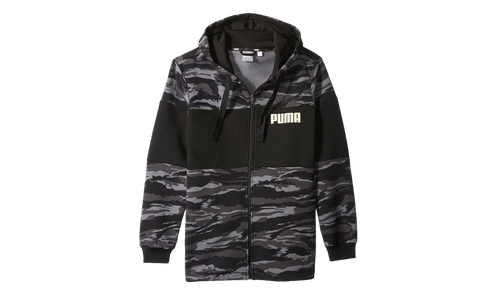 Camo Fullzip Fleece Hoodie "Black" 855054 01
