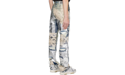 Metal Lace Jeans "Sky" 232389M186003