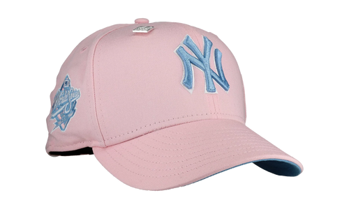 59FIFTY New York Yankees 1999 World Series Fitted Hat "Sky / Pink" NE419
