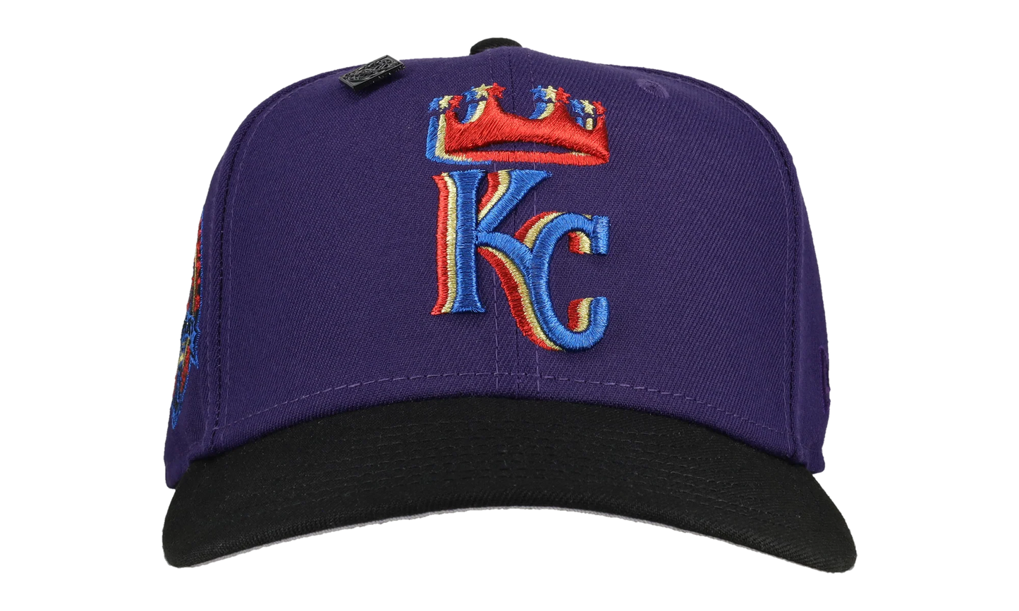 59FIFTY Kansas City Royals Trippy 40th Anniversary Patch Fitted Hat "Blue / Grey" 123451297206
