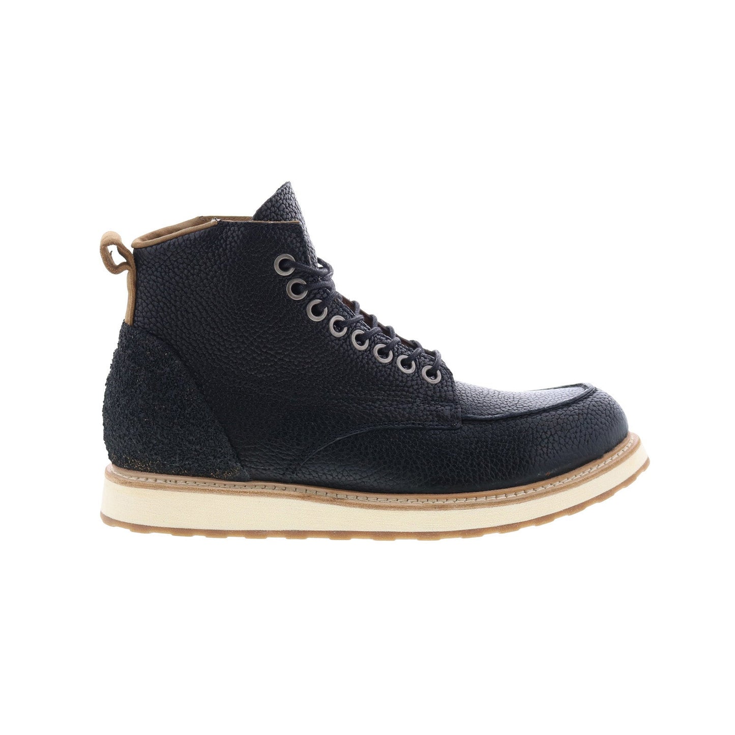 Christian Mens Black Leather Lace Up Casual Dress Boots