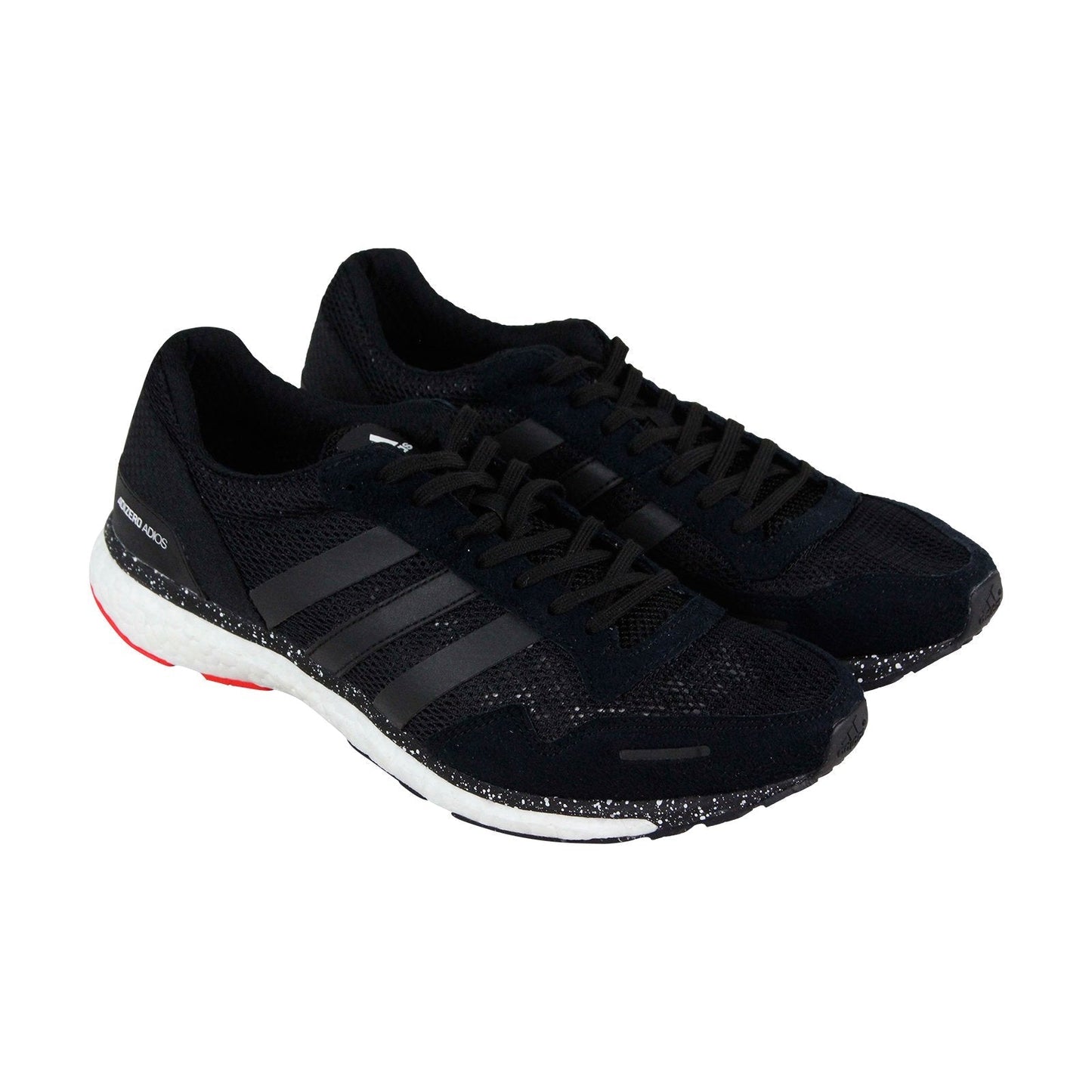 Adizero Adios 3 CM8356 Mens Black Mesh Lace Up Athletic Running Shoes