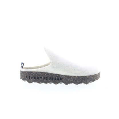 Asportuguesas Come COME023ASP-042 Womens White Slip On Clog Flats Shoes