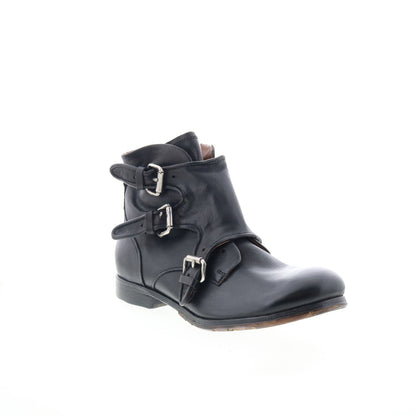 Cooper Mens Black Leather Zipper Casual Dress Boots