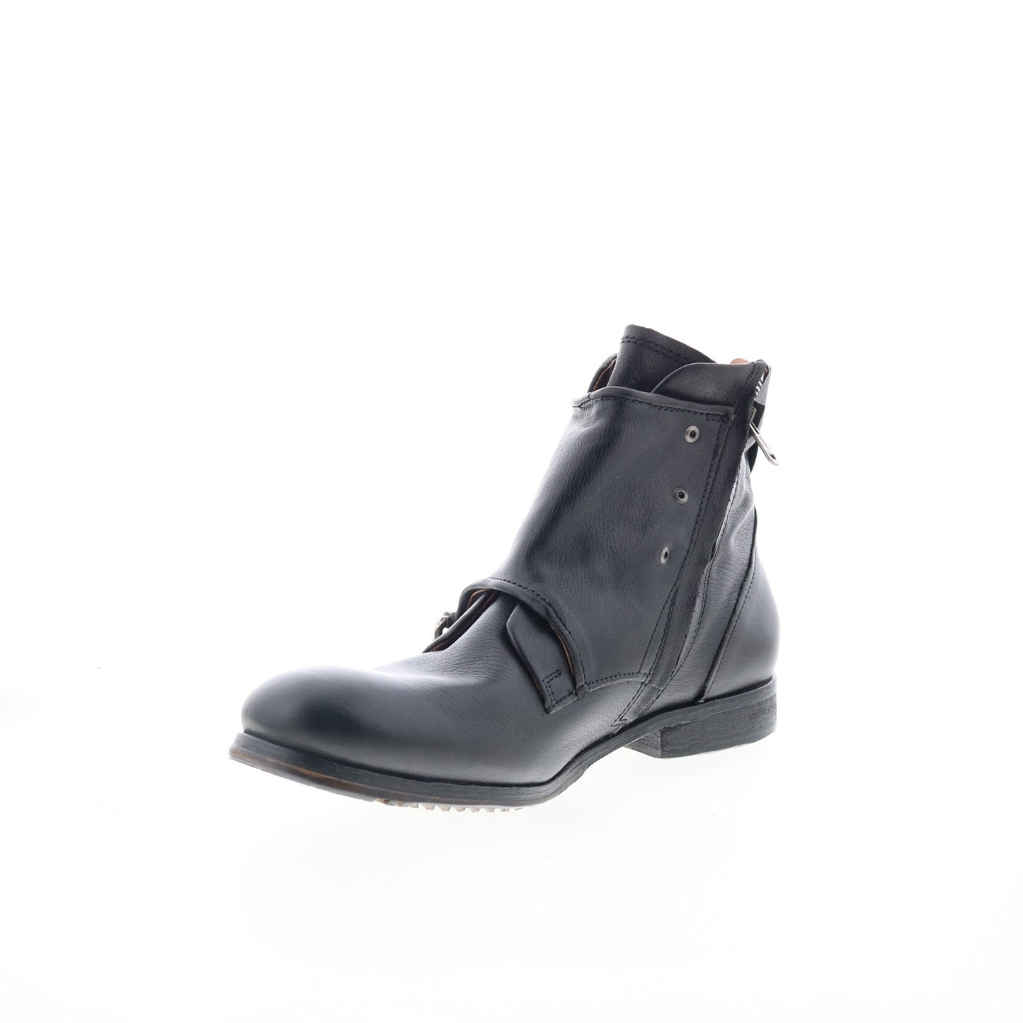 Cooper Mens Black Leather Zipper Casual Dress Boots