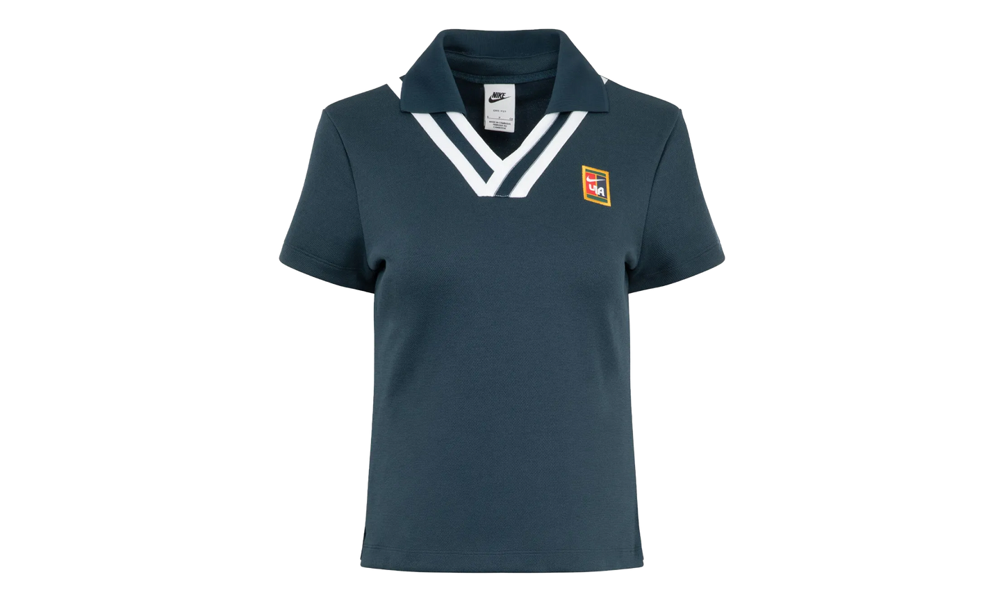 YOON Short-Sleeve Polo Top WMNS"Armoury Navy/ White" FZ0276 478
