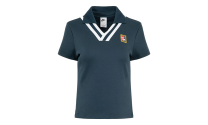 YOON Short-Sleeve Polo Top WMNS"Armoury Navy/ White" FZ0276 478