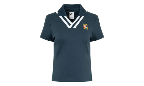 YOON Short-Sleeve Polo Top WMNS"Armoury Navy/ White" FZ0276 478