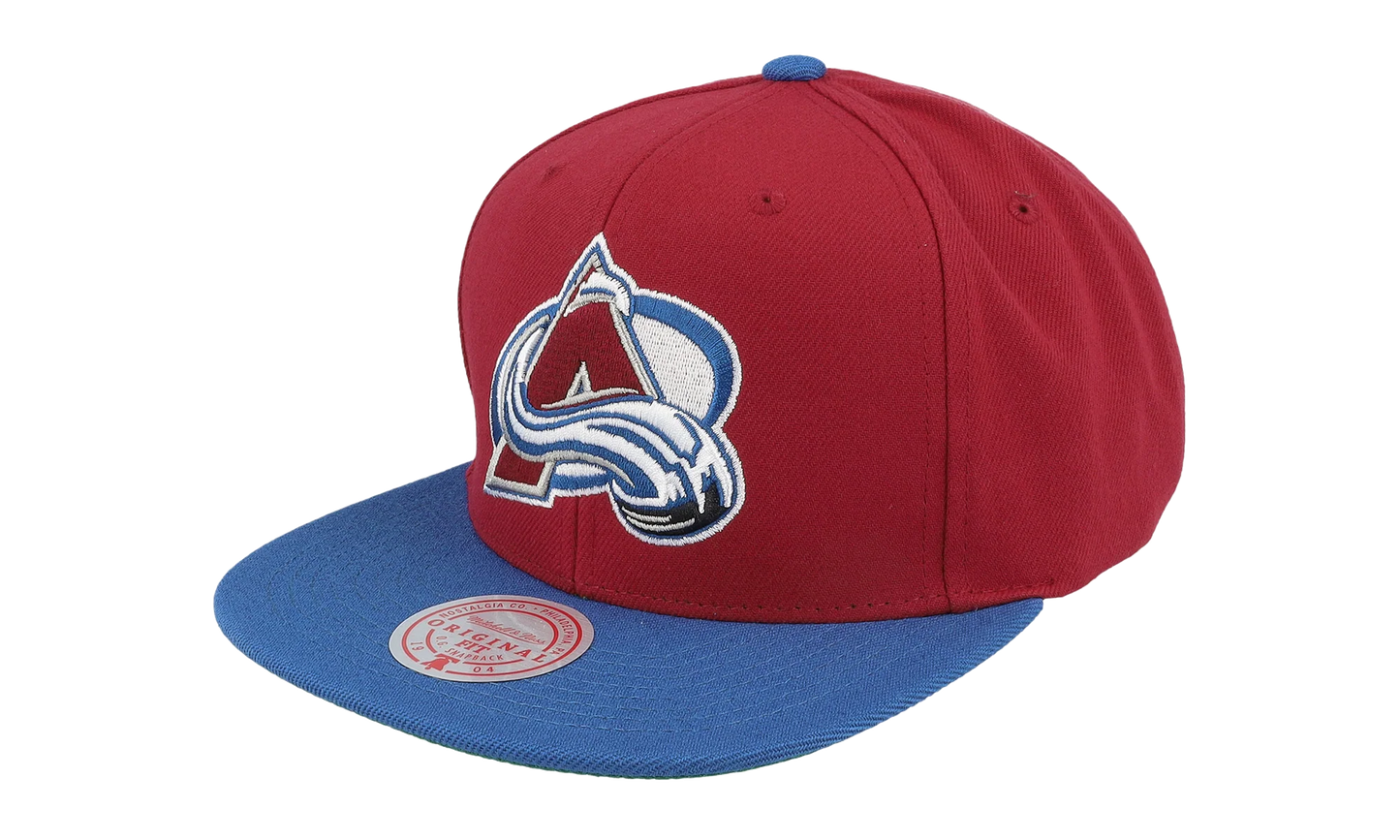 NHL Team 2 Tone 2.0 Snapback Cap "Colorado Avalanche - Red / Light Blue" HHSS5367 CAVYYPPPRDLB