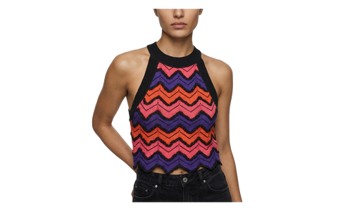 Cropped Knit Halter Top WMNS "Multicolor" AF4AB024KD68ABC