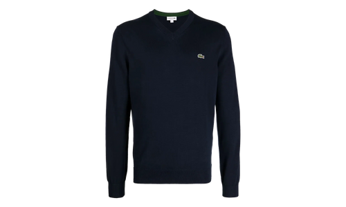 Cotton V-Neck Sweater "Navy Blue" AH1951 166