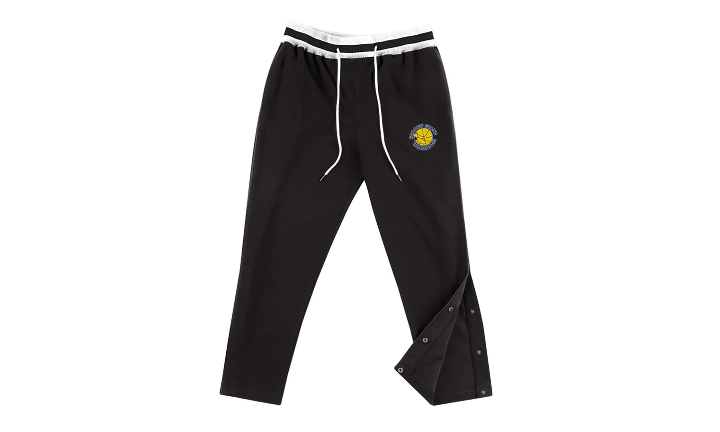NBA Reversed Fleece Tearaway Pant "Golden State Warriors - Black" SWPTBW18047 GSWBLCK
