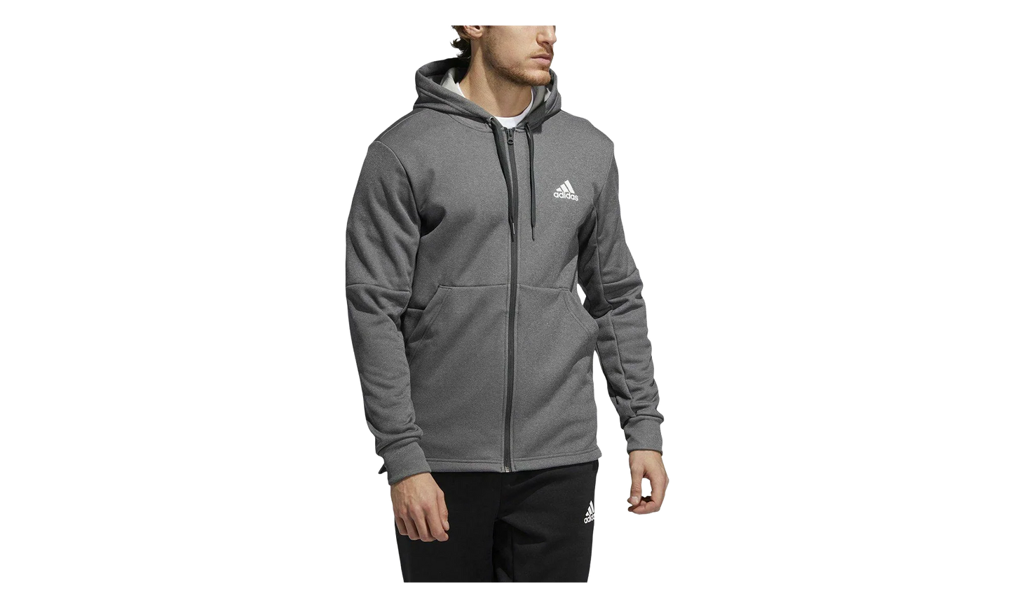 Game & Go Full Zip Hoodie "Dark Solid Grey / White" GD0867