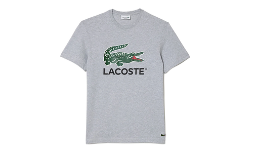 Cotton Jersey Signature Print T-Shirt "Grey Chine" TH1285 CCA
