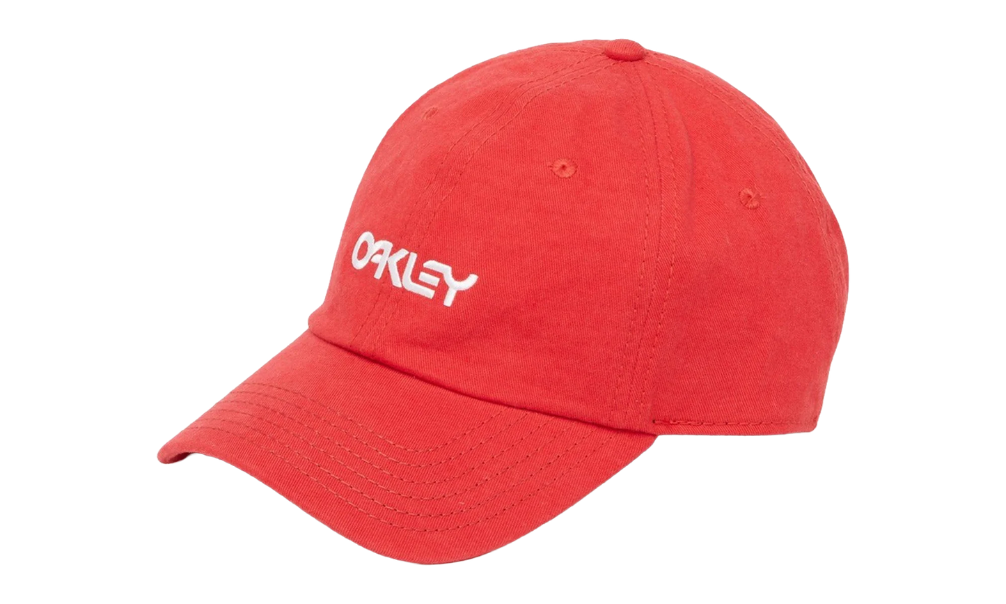 6-Panel Washed Cotton Strapback Hat "Red Line" 912029 465 OAKLEY