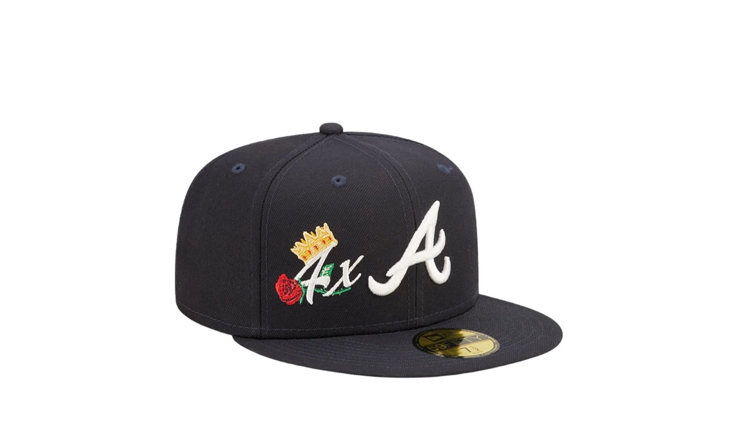 59Fifty MLB Atlanta Braves Crown 3X Champs Fitted Hat "Navy" 60243476