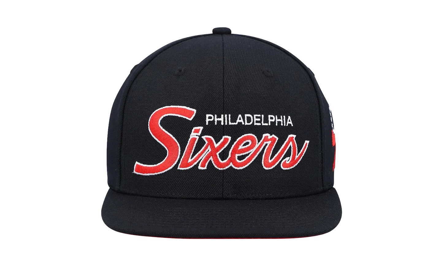 NBA Team Script 2.0 Snapback Cap "Philadelphia 76ers - Black" HHSS3280 P76YYPPPBLCK