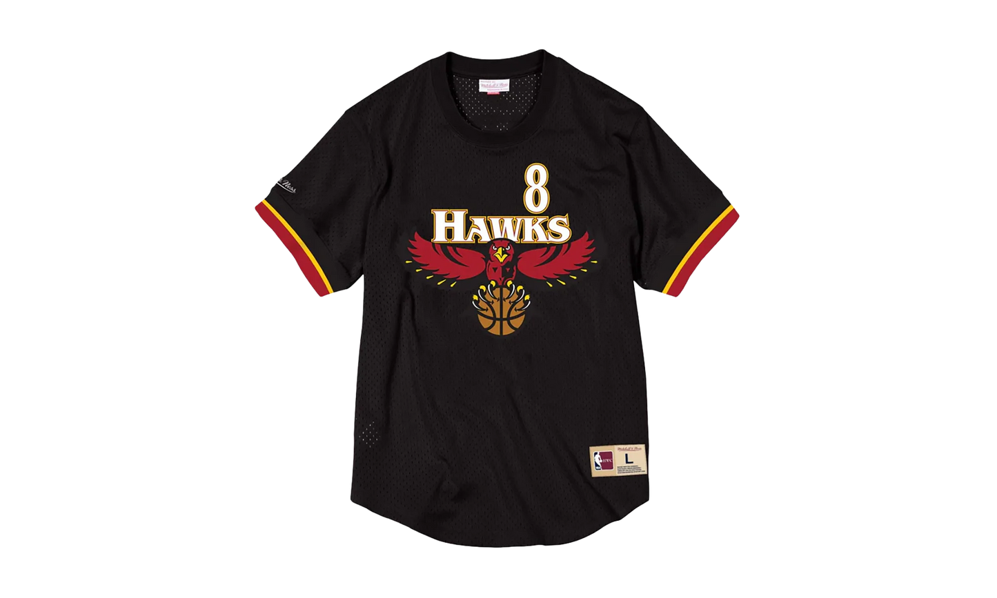 NBA Steve Smith Name & Number Mesh Crewneck "Atlanta Hawks - Black" BA84WX AHA K CCO