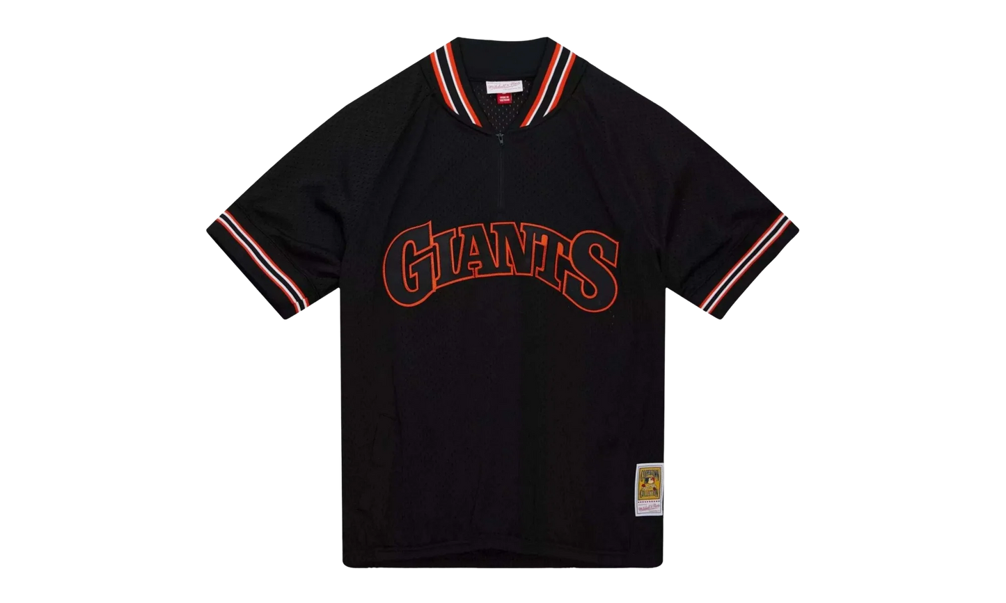 MLB Will Clark Authentic Batting Practice 1/4 Zip Jersey "1991 San Francisco Giants – Black" ABQZ3004 SFG91WCLBLCK