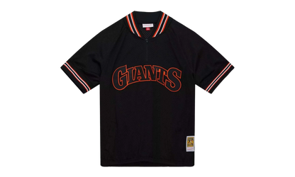 MLB Will Clark Authentic Batting Practice 1/4 Zip Jersey "1991 San Francisco Giants – Black" ABQZ3004 SFG91WCLBLCK