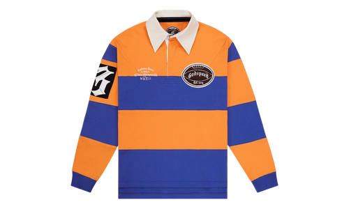 Classic Field Rugby Shirt "Orange / Blue" JUEQ81MO