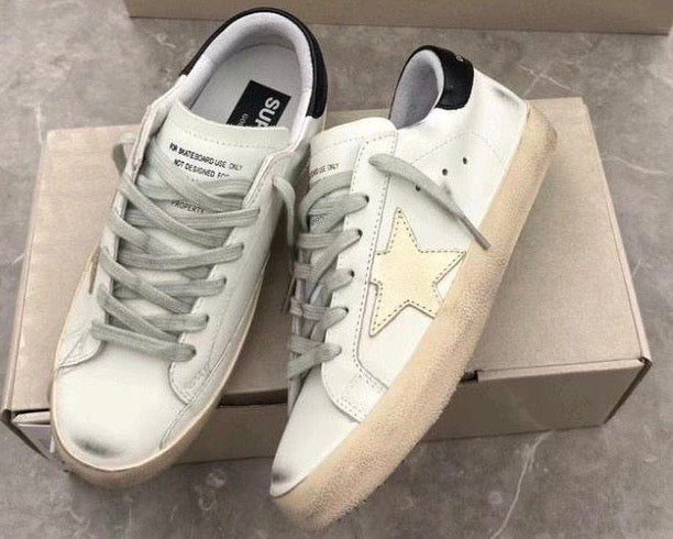 Superstar Low Top Trainers Wht/Blue Star