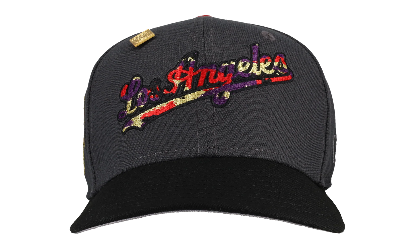 59FIFTY Los Angeles Dodgers 50th Anniversary Fitted Hat "Graphite / Grey" 123451297612