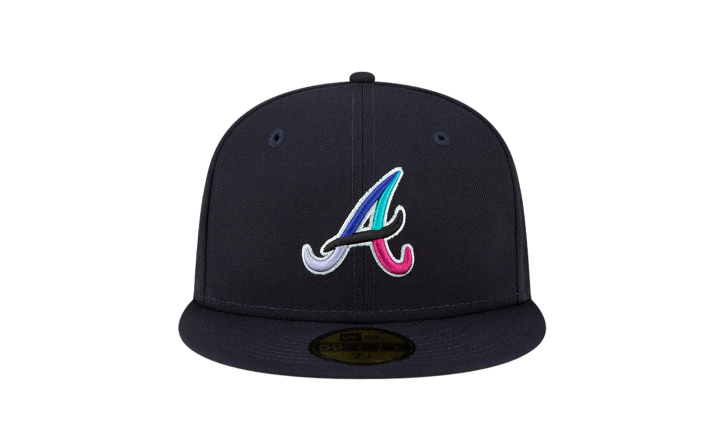 Atlanta Braves Polar Lights 59FIFTY Fitted Hat "Navy" 60296487