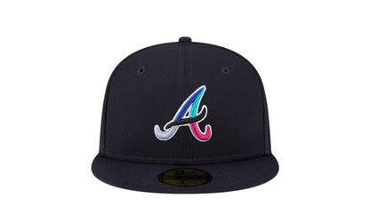 Atlanta Braves Polar Lights 59FIFTY Fitted Hat "Navy" 60296487